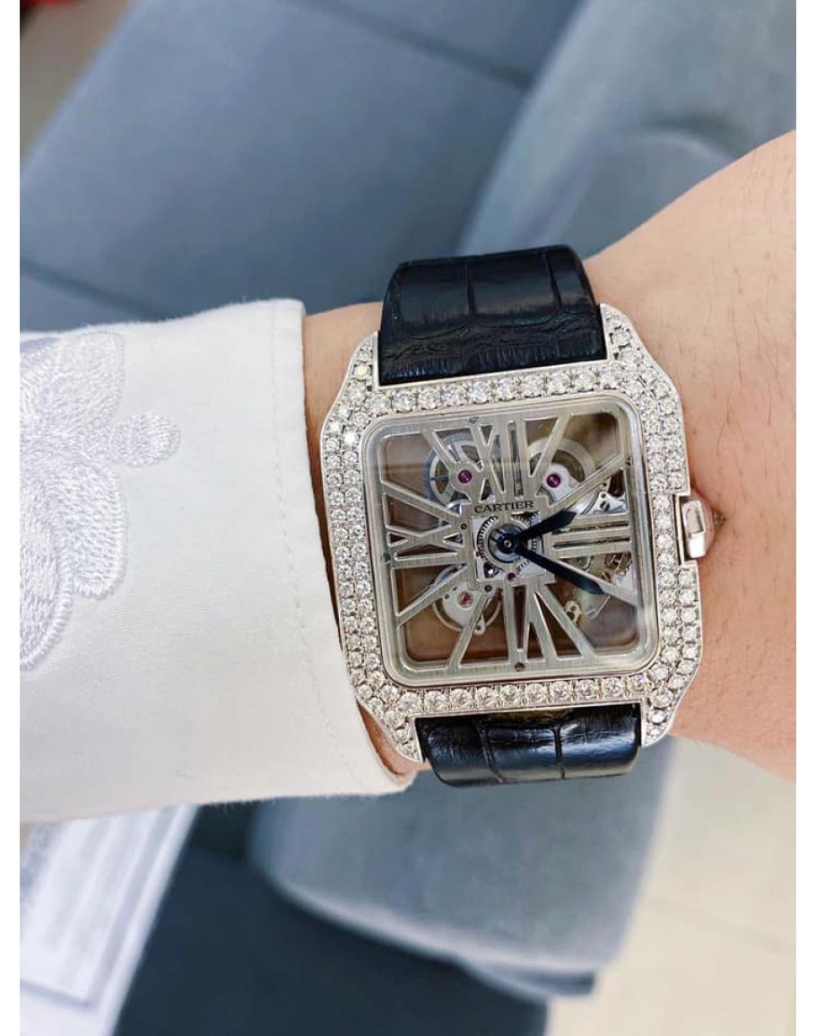 Cartier santos dumont hot sale white gold